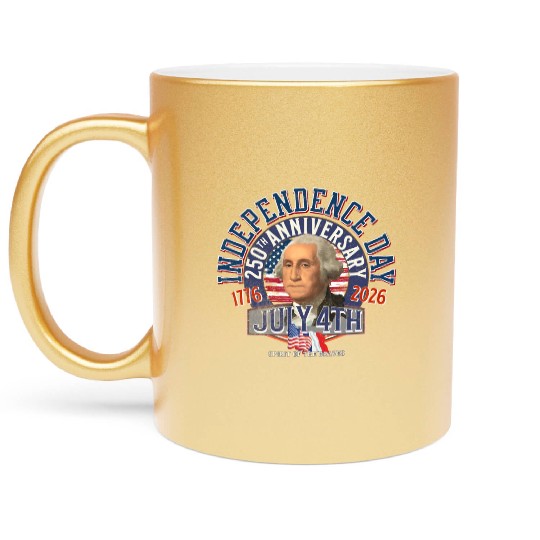 Independence Day 250th Patriot Portrait Metallic Mugs