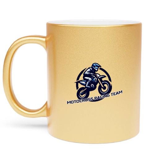motocross racing team Metallic Mugs