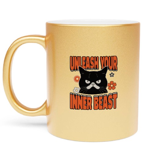 unleash your inner beast Metallic Mugs