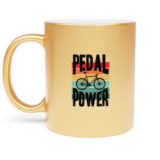 Cycopath PWR Cyclist Gravel MTB Funny Bike Metallic Mugs