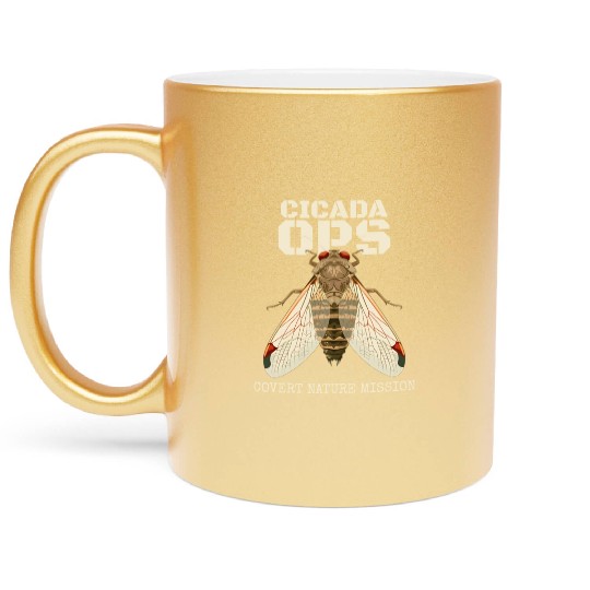 Cicada-Entomology-Insect-Nature- Metallic Mugs