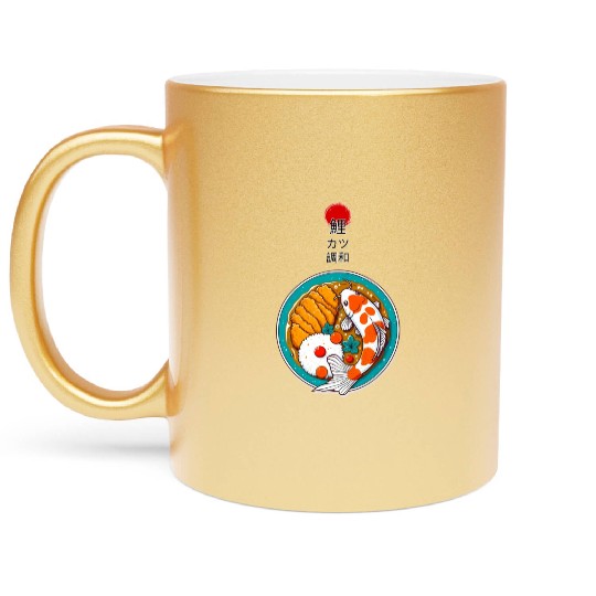 Harmony of Koi Fish and Katsu Delight Metallic Mugs