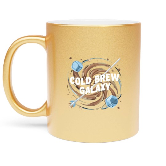 Cold Brew Galaxy Design - Space & Coffee Fusion Metallic Mugs