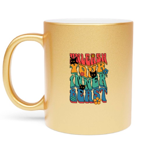 unleash your inner beast Metallic Mugs