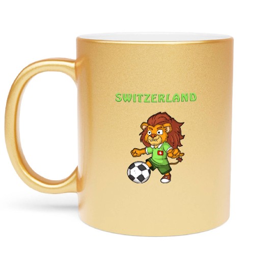Swiss Fans / Switzerland Lion Metallic Mugs