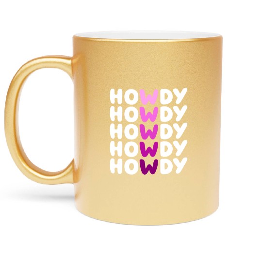 Western Country Texas Cowboy Hat Metallic Mugs