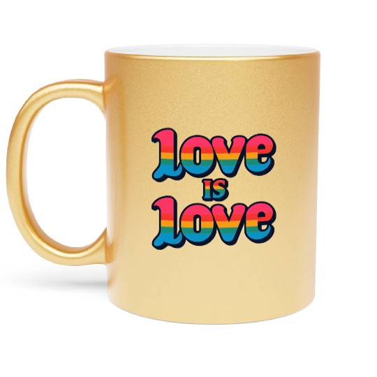 Love is Love: Celebrate Pride and Unity Metallic Mugs