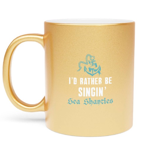 Sailor Meme Pirate Ship Ocean Sailing Metallic Mugs