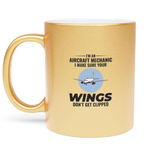 Aircraft Mechanic Aviation Maintenance Technician Metallic Mugs
