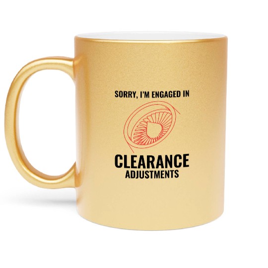 Aircraft Jet Engine Mechanic Aviation Technician Metallic Mugs