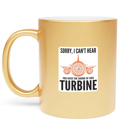 Aircraft Jet Engine Mechanic Aviation Technician Metallic Mugs