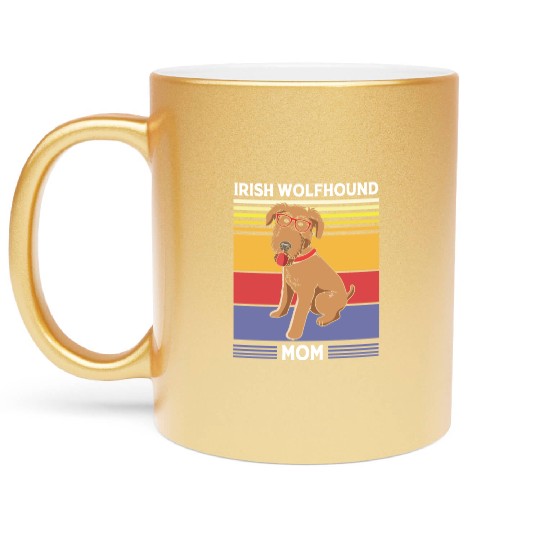 Mothers Day Dog With Sunglasses Irish Wolfhound Metallic Mugs