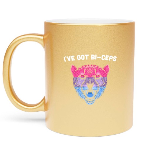Ive Got Bi Ceps Bisexual LGBTQ Bi Pride LGBT Worko Metallic Mugs