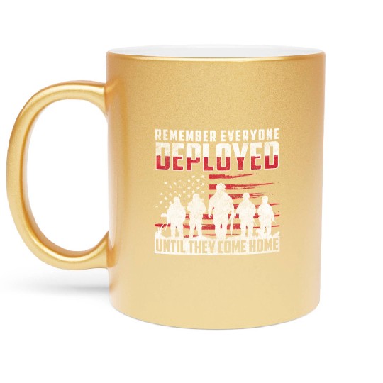 Soldier Country Dog Tag Metallic Mugs