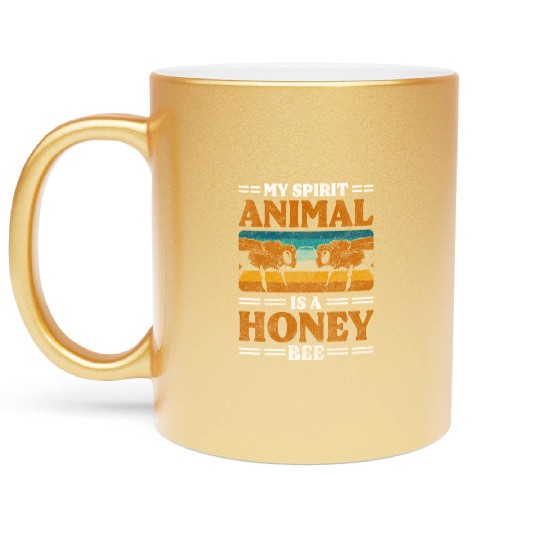 Honey Bee Nature Useful Beekeeper Metallic Mugs