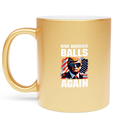 America Trump 2024 Patriotic Republican Metallic Mugs