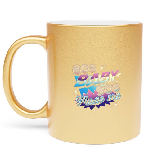 80s music,80s fashion lovers Metallic Mugs