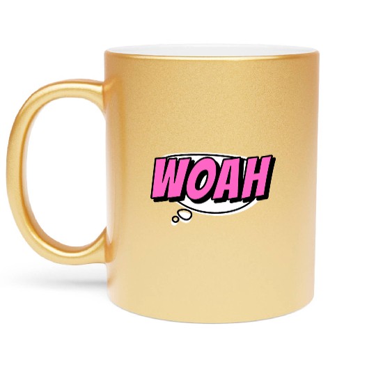 woah surprise Metallic Mugs