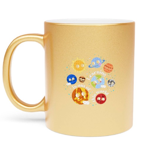 Solar System Learning Science Teacher Metallic Mugs
