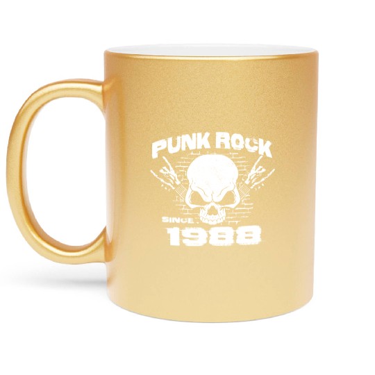 Vintage Grunge Punk since 1988 for 36th Birthday Metallic Mugs