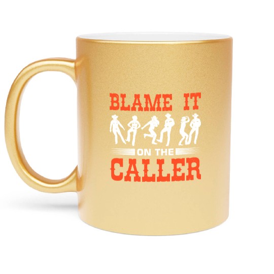 Western Square Dancing Design for a Square Dancer Metallic Mugs