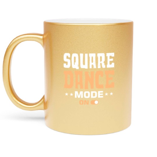 Western Square Dancing Design for a Square Dancer Metallic Mugs