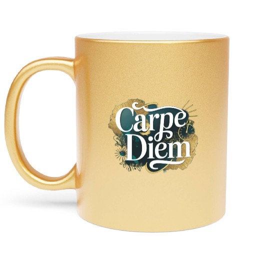 Carpe Diem Metallic Mugs
