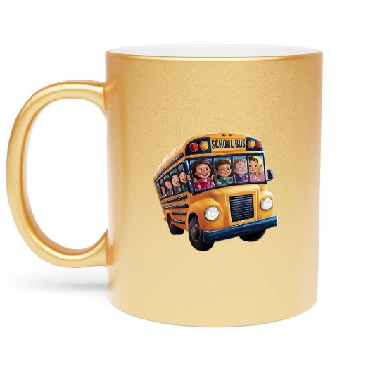 School Bus Adventures Metallic Mugs