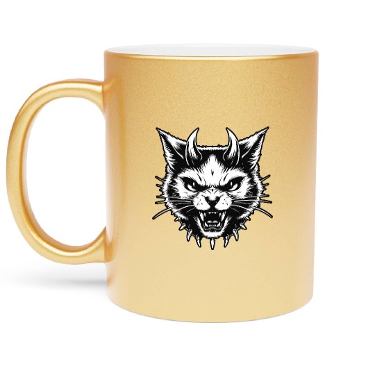 Dark Art Cats Beast kitten Animal Vintage Metallic Mugs