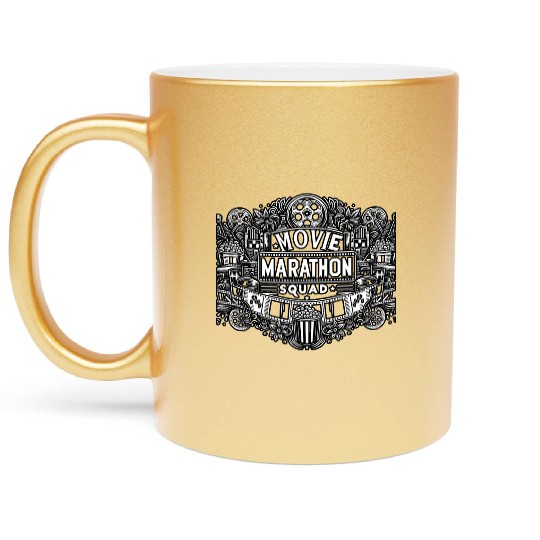 Movie Marathon Squad 2 Metallic Mugs