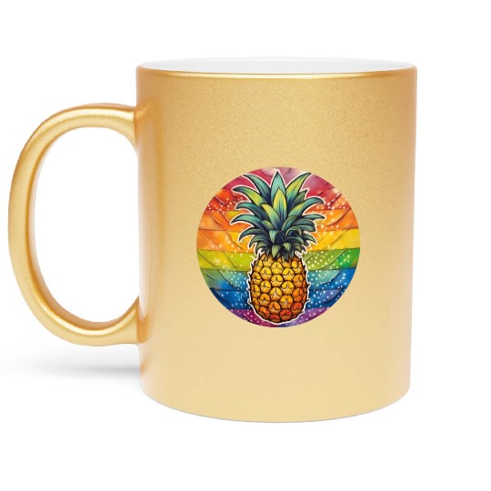 LGBTQ Pineapple Metallic Mugs