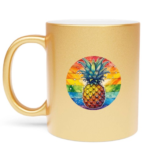 LGBTQ Pineapple Metallic Mugs