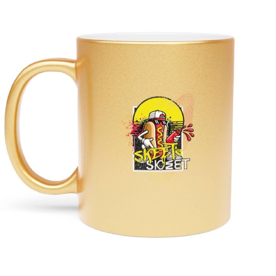 Funny Hot Dog Lover Metallic Mugs