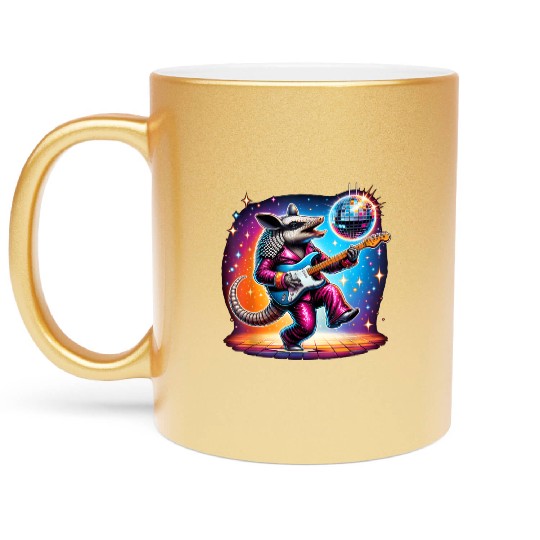 Disco Ball Guitar Armadillo Metallic Mugs