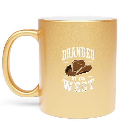Cowboy Lifestyle Western Theme with Horses and Metallic Mugs