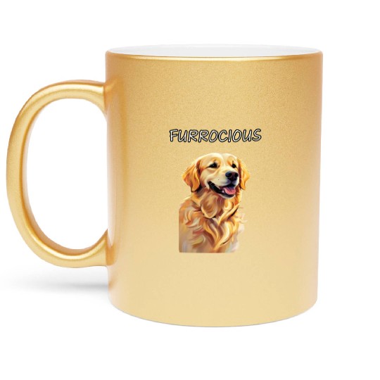 Furrocious Golden Retriever Metallic Mugs