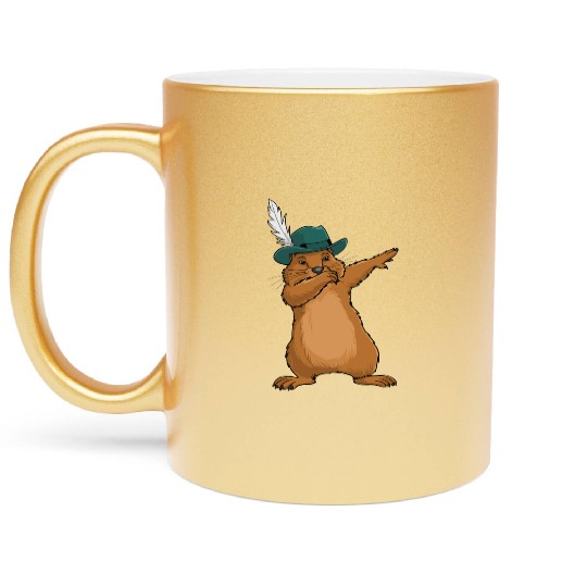 Groundhog Marmot for a Marmot lover groundhog fan Metallic Mugs