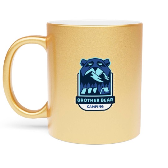 Brother Bear Camping Metallic Mugs