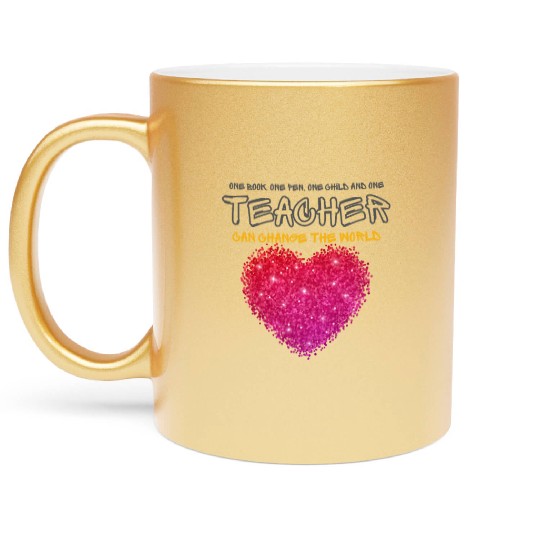 Teachr back to school! Women's Midweight Cotton Te Metallic Mugs