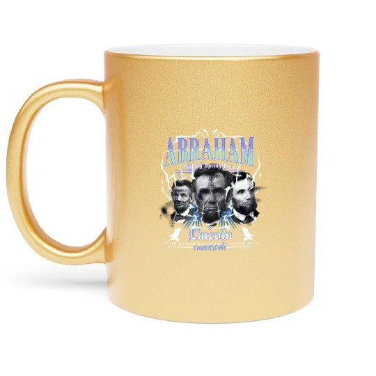 History Bootleg Abraham Lincoln Bootleg Retro Rap Metallic Mugs
