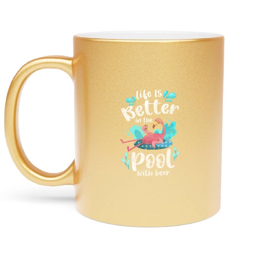 Swimming Pool Sun Swimming Trunks Metallic Mugs