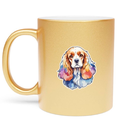 American Cocker Spaniel Watercolor Metallic Mugs