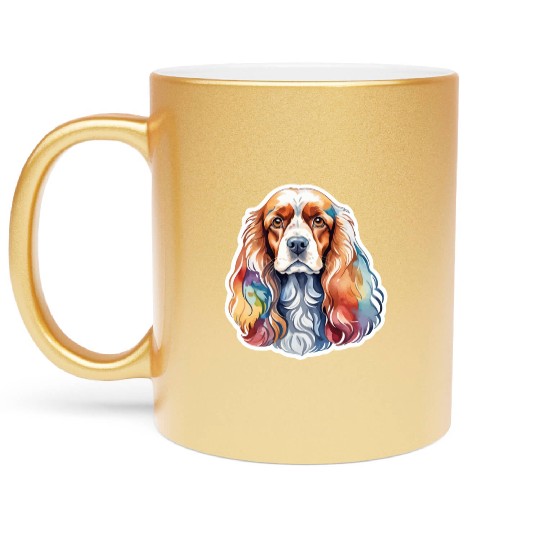 American Cocker Spaniel Watercolor Metallic Mugs