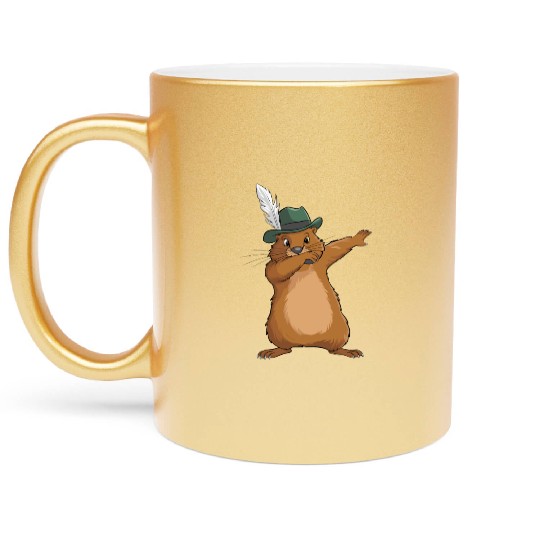 Groundhog Marmot for a Marmot lover groundhog fan Metallic Mugs