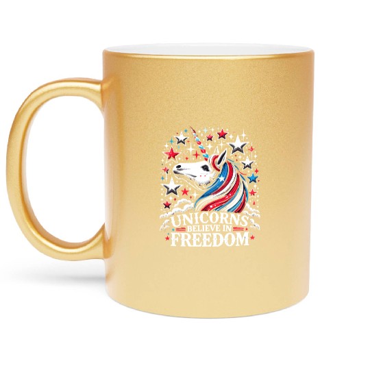 Star-Spangled Unicorn with American Pride and Metallic Mugs