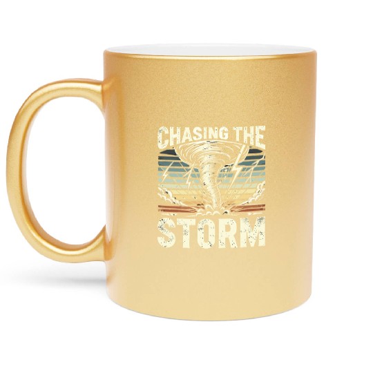 Tornado Chasing Adventures: Embrace Nature's Fury Metallic Mugs