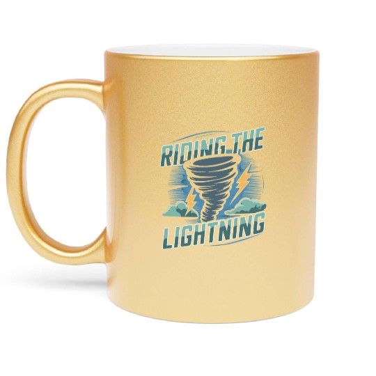 Tornado Chasing Adventures: Embrace Nature's Fury Metallic Mugs