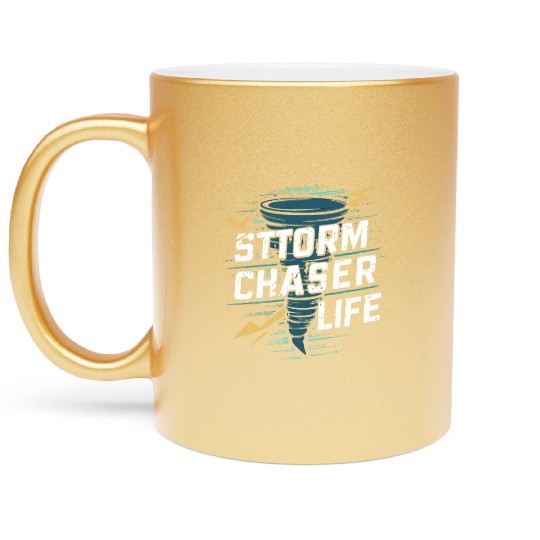 Tornado Chasing Adventures: Embrace Nature's Fury Metallic Mugs