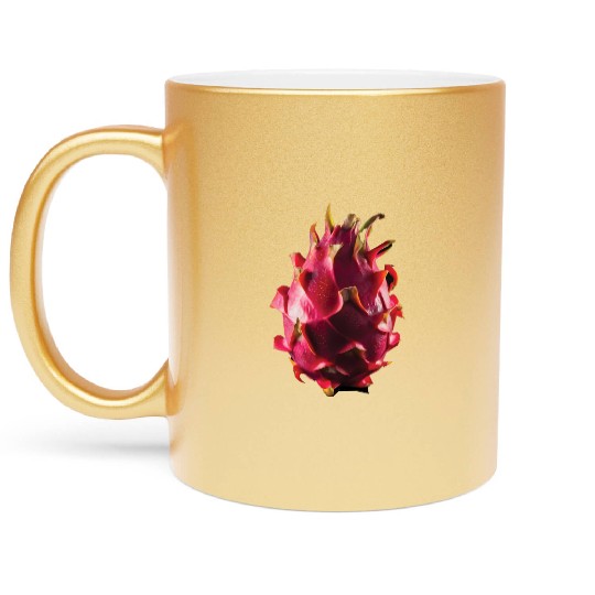 Dragon Fruit Realistic Metallic Mugs