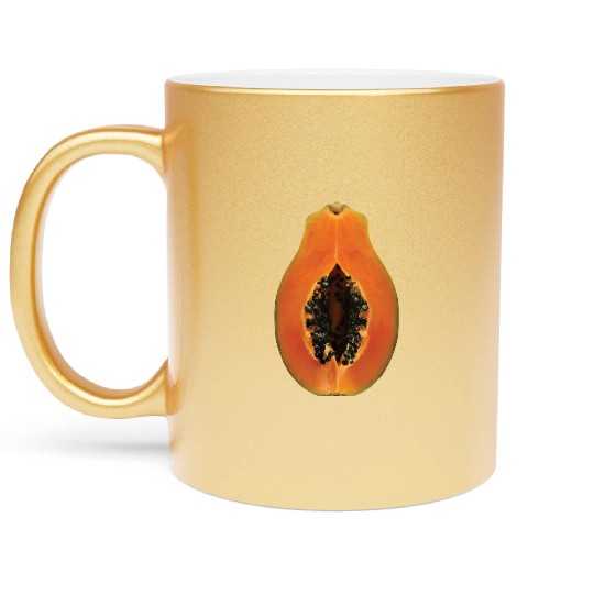 Papaya Realistic Metallic Mugs